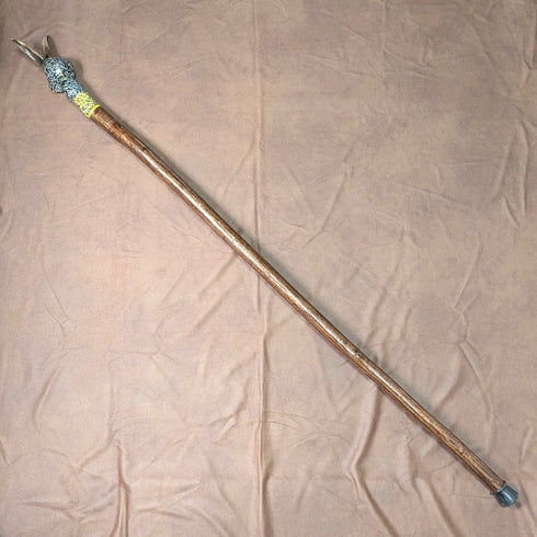 復古棕色軸兔頭手杖手杖 110 厘米